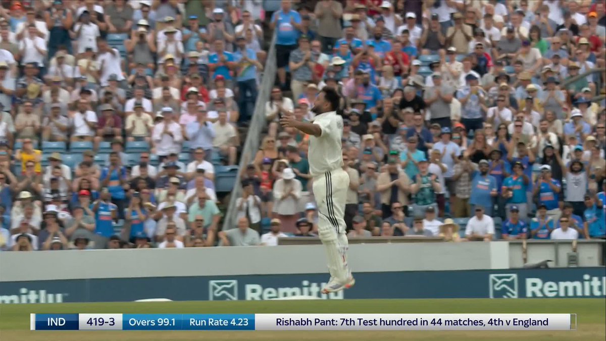 Rishabh Pant reaching 100 in the Rishabh Pant way 🔥6️⃣ "This fella is BOX OFFICE." 🍿