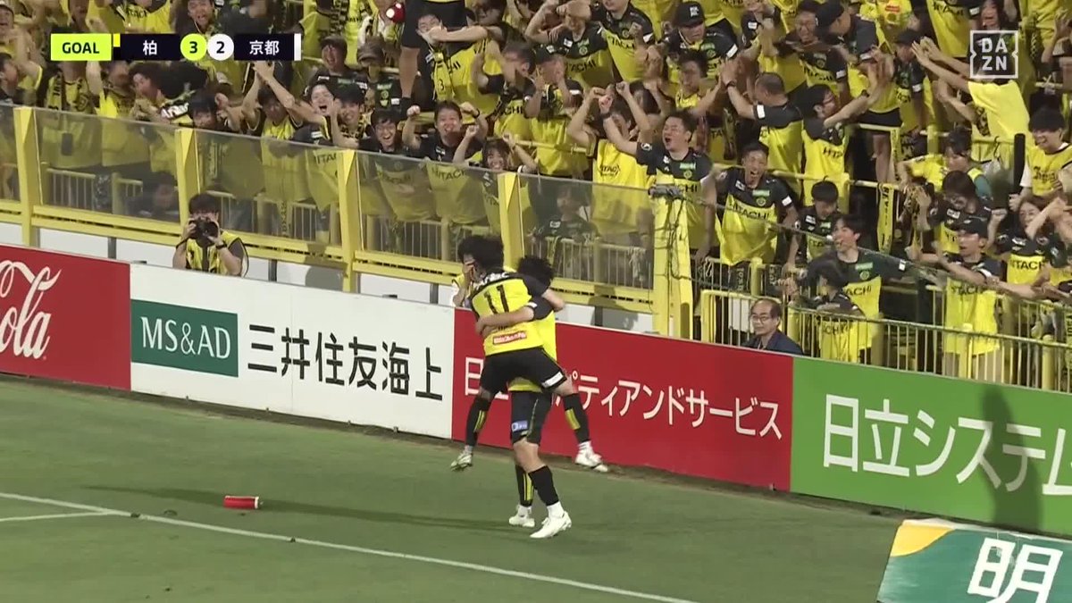 ここでフリーになる 一度はミートできずも #原田亘 落ち着いて決めきった 🏆明治安田J1第21節 🆚柏×京都 📺 #DAZN LIVE配信中 #Jみようぜ #Jリーグ #柏京都