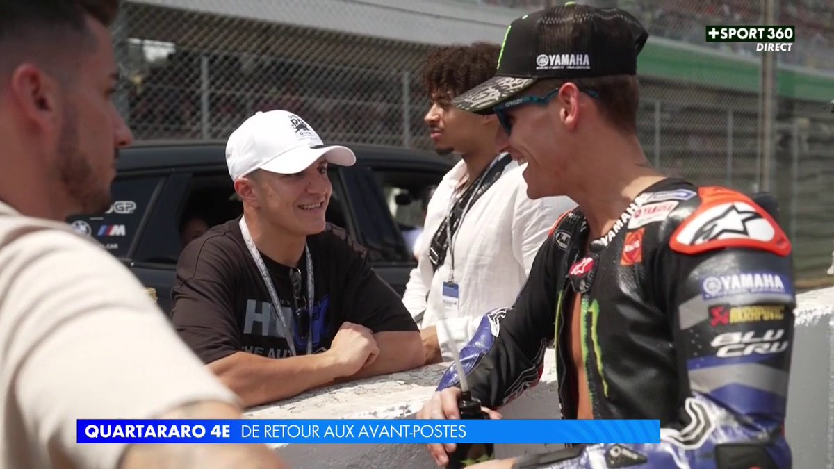 Isack Hadjar est venu voir Fabio Quartararo avant le départ de la course sprint 🥰🇫🇷 ➡️ CANAL+ SPORT 360 📺 #ItalianGP | #MotoGP