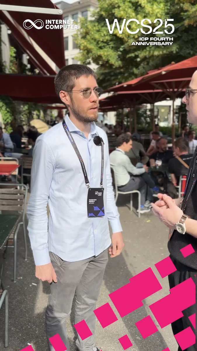 🏢 Enterprise meets Web3 at World Computer Summit 2025 "We see ICP as a promising technology that goes beyond all the speculation around cryptocurrency with concrete solutions." Federico from NTT DATA (Official) (Japan's largest telecom) is bringing enterprise clients to ICP. They've trained 10+ developers and are finding real use cases beyond the hype. Their goal? Become the trusted bridge between traditional enterprises and the ICP ecosystem.