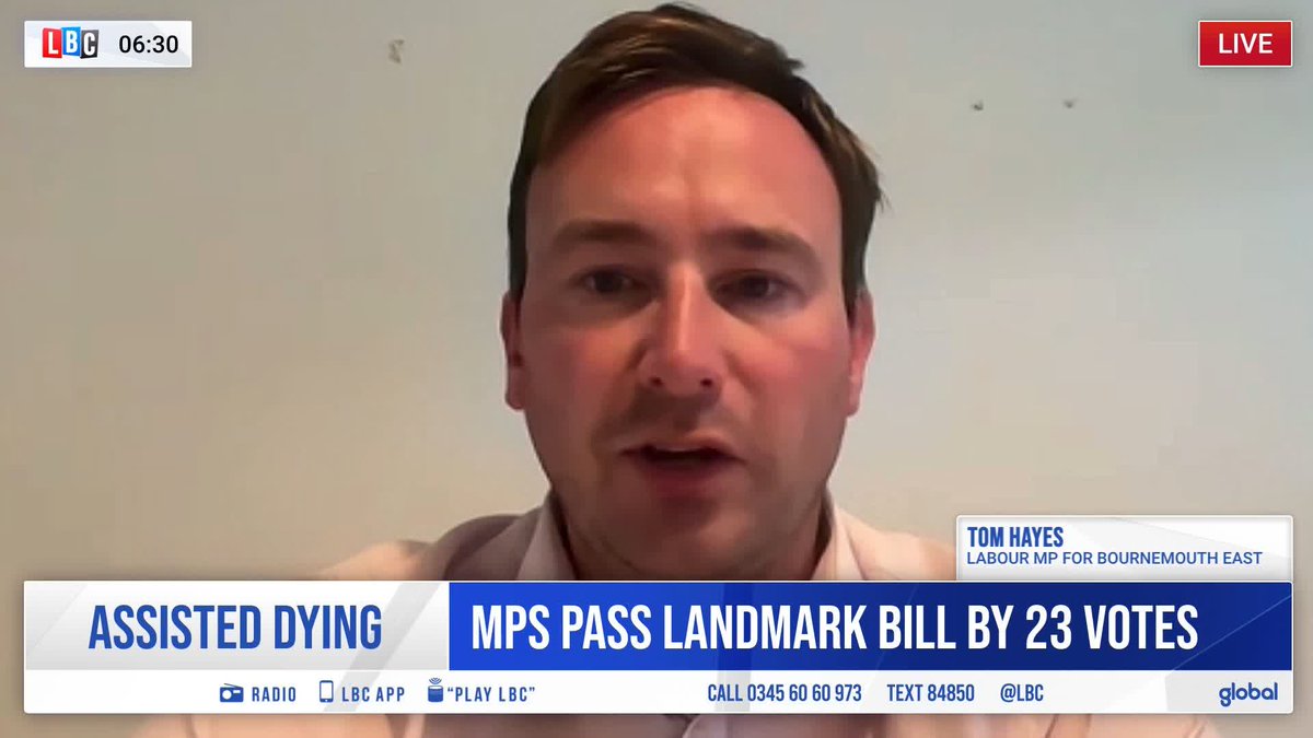 ‘We have taken a decision in the House of Commons to support this… respect that.’ Labour MP Tom Hayes MP says the House of Lords should ‘lower the temperature’ as opponents plan to thwart the assisted dying bill.