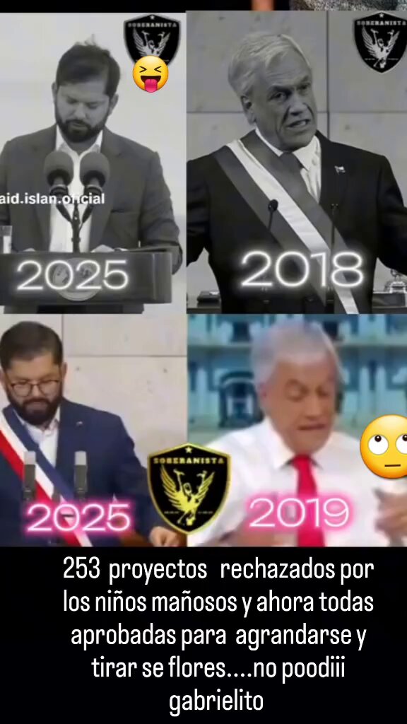 BORIC Y SU PANDILLA COMUNISTA LE NEGÓ TODO A PIÑERA, PERO AHORA PRESENTAN COMO PROYECTO DE ELLOS TODOLO RECHAZADO.... SON UNOS INMORALES Y MISERABLES!!!!! APARTE DE INEPTOS