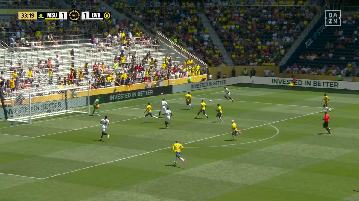 33' Serhou Guirassy puts Borussia Dortmund ahead! Watch the @FIFACWC | June 14 - July 13 | Every Game | Free | | #FIFACWC #TakeItToTheWorld #MSUBVB