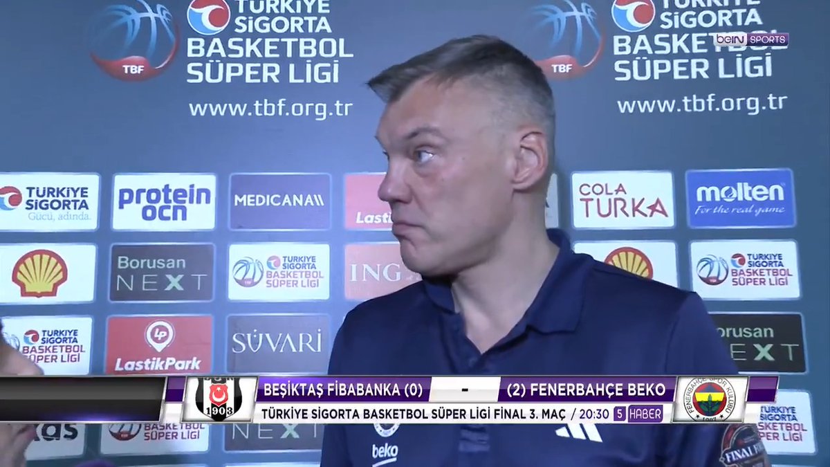 ⚫⚪ Beşiktaş Fibabanka x Fenerbahçe Beko 🟡🔵 🏀 Dev final serisinin üçüncü maçı öncesinde, Fenerbahçe Beko Başantrenörü Sarunas Jasikevicius'un açıklamaları. #beINSPORTS