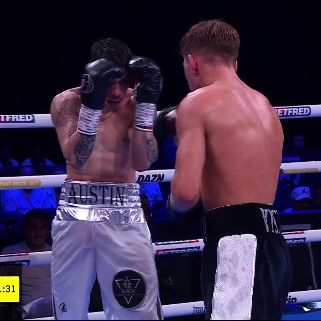 An absolute BEAUTY of a shot from Giorgio visioli gets the knockdown in the last 💥 #YafaiRodriguez | Live NOW on DAZN