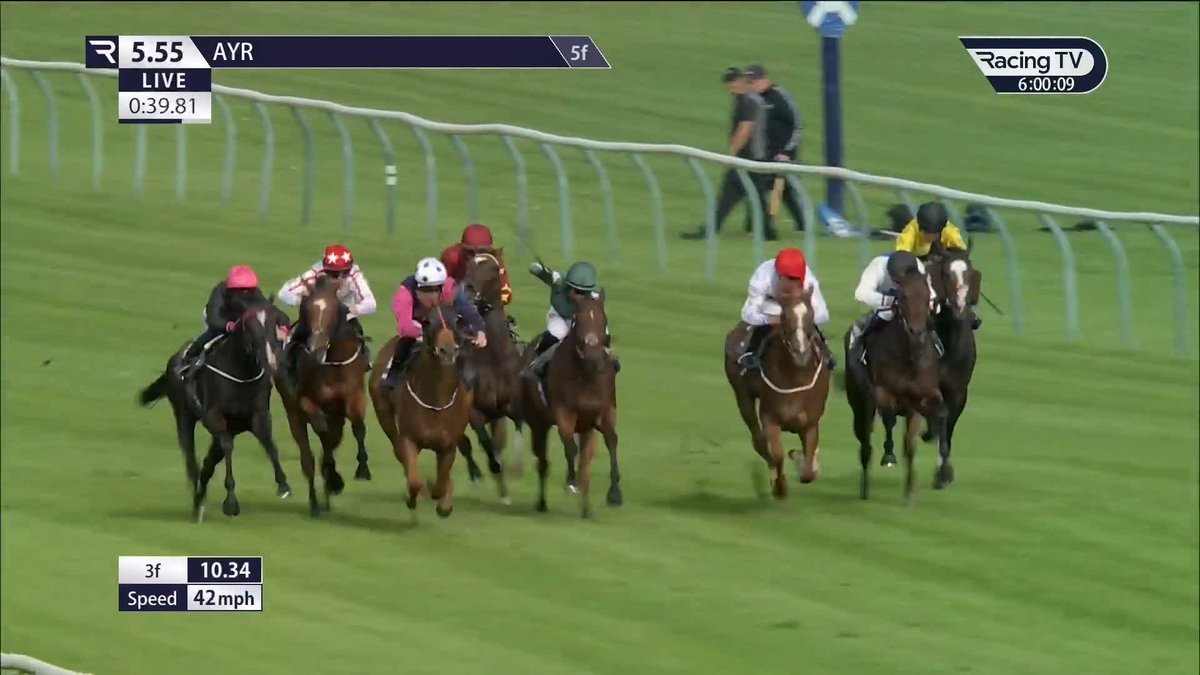 Saratoga strikes in the feature! 🇺🇸 Saratoga Special bursts through late on to plunder the Listed Land O'Burns Fillies' Stakes at 50/1! ⚪️🔴 Jessica Harrington