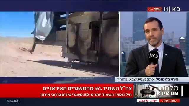יותר ממחצית ממשגרי הטילים האיראניים הושמדו, והחיילים האיראנים בורחים מאתרי השיגור: איתי בלומנטל 🇮🇱 Itay Blumental עם הפרטים על התקיפות של חיל האוויר באיראן #מהדורתכאןחדשות
