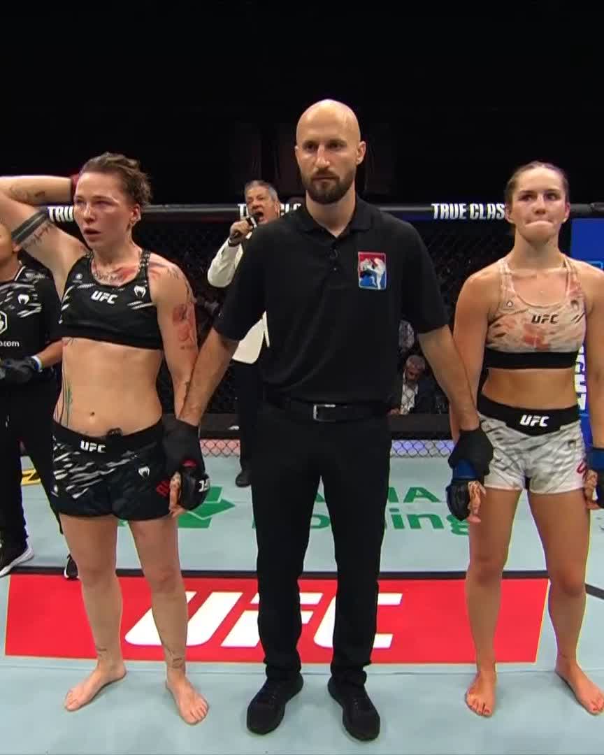 POLAND, STAND UP 🇵🇱 👏 #UFCBaku First UFC win for Klaudia Sygula!