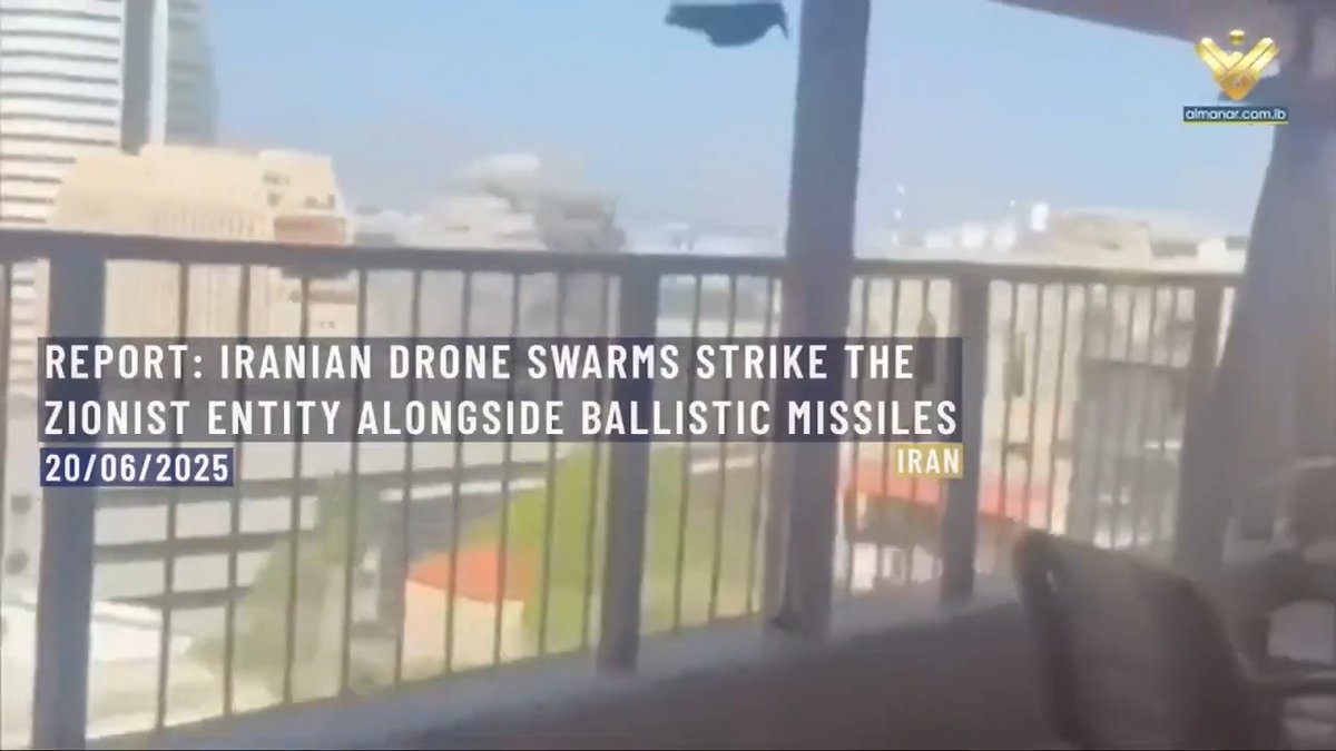 ⚡️⭕️ Iranian drone swarms have been launched in tandem with ballistic missile attacks targeting sites inside the Zionist entity. Iran. 21st of June, 2025.