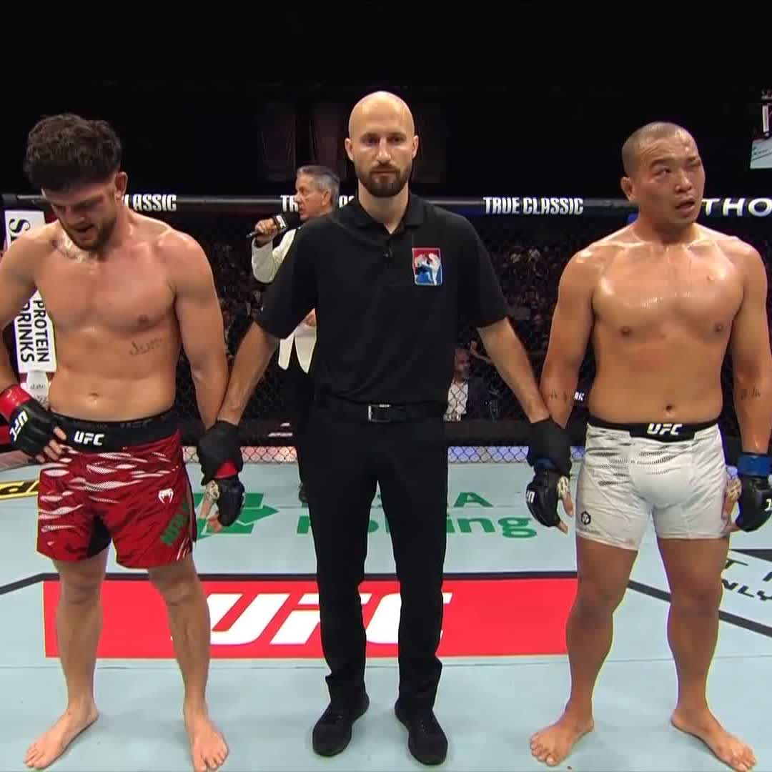 One tough turtle 🐢 After Naurdiev suffered a two-point deduction from an illegal blow, 'The Iron Turtle' JunYong Park earns the UD victory on all three scorecards! [ #UFCBaku LIVE NOW on ESPN ]