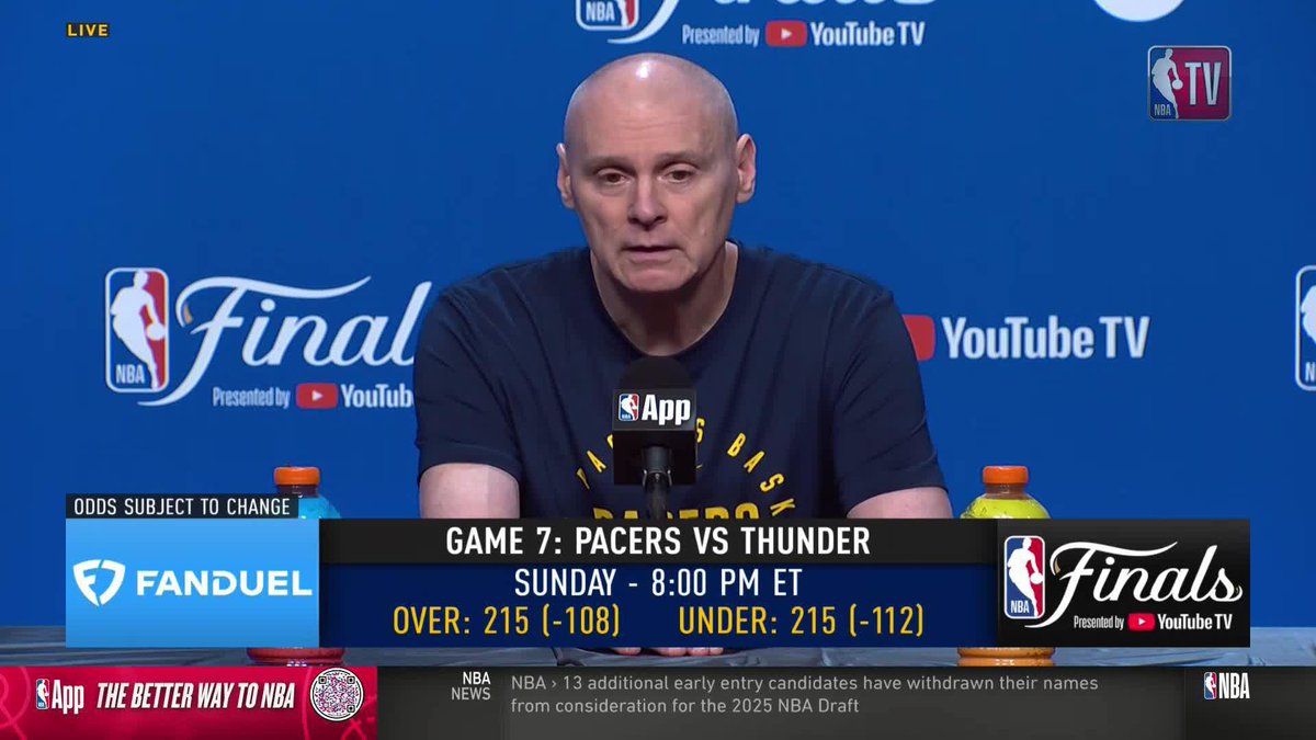 "I love pressure." Rick Carlisle's ready for Game 7 😤
