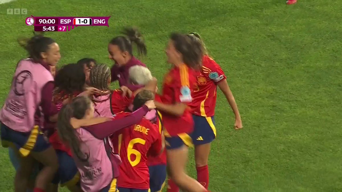 A goal to break English hearts 💔 Cristina Libran's late stoppage-time goal for Spain ensures the Young Lionesses are out of the Women's U19 Euros 😔