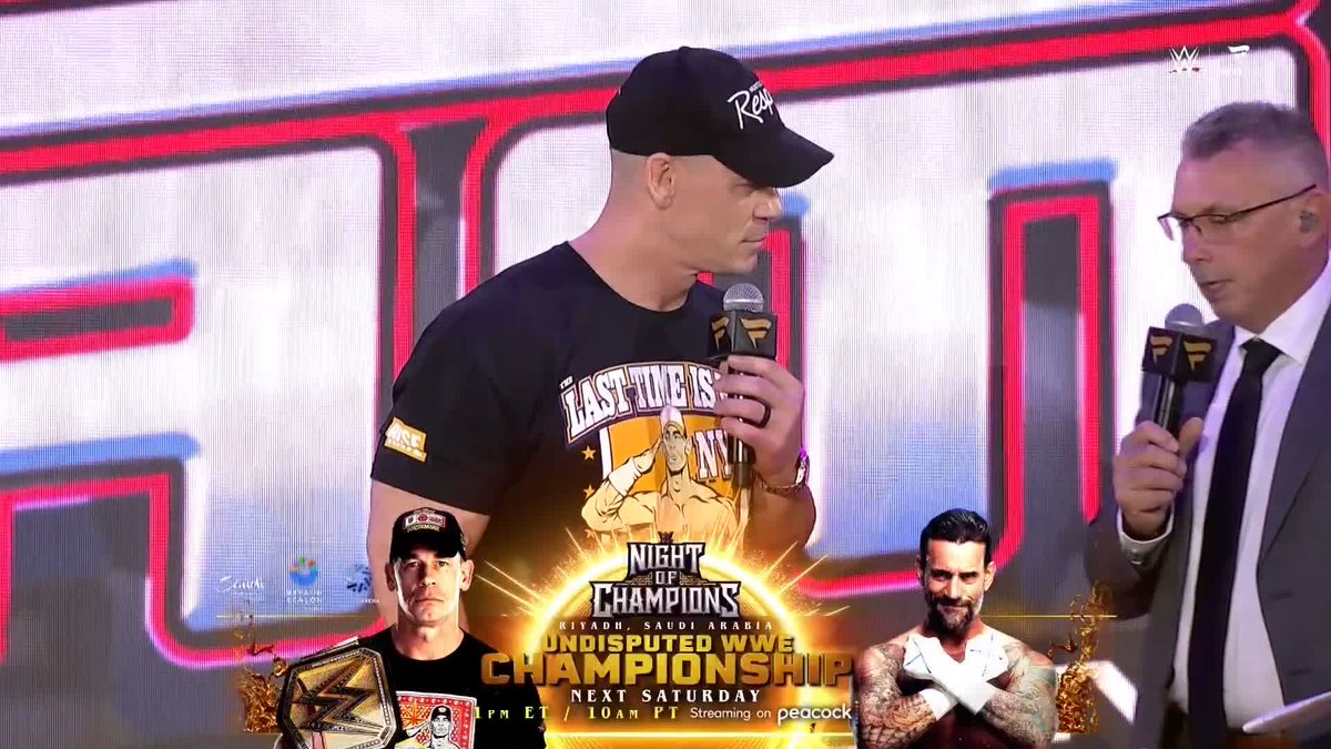 "I'm giving you nothing today." John Cena is reveling in the boos here at the #SummerSlam Kickoff Show... 🙄 Fanatics Fest Fanatics