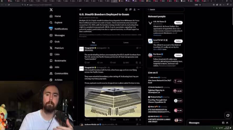 Asmongold thinks Denims, Frogan, and Kaceytron are “cooked”, that it’s already too late, and they should be “worried” “They can cry..get mad..how can you say something bad about me when I’m trying to fight a g*noc*de.. that’s not gonna work in a court of law”