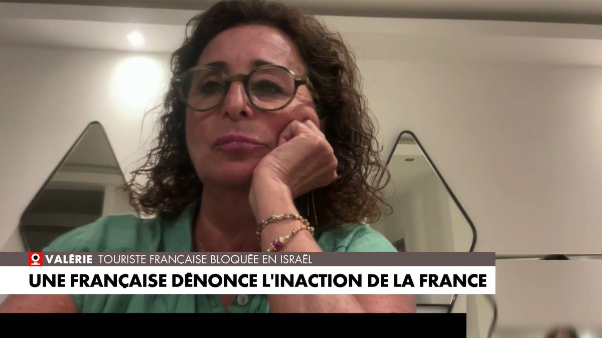 Valérie, touriste française bloquée en Israël : «Je dois dire qu'en tant que juive, quitter Israël avec un passeur, c'est quelque chose qui me coûte», dans #100%PolitiqueWE
