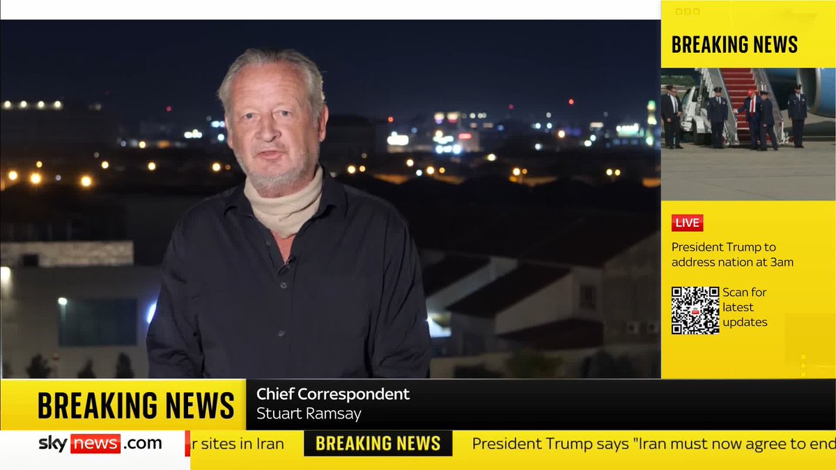 'It's a very very tense time here' @RamsaySky reports live from Erbil in Iraq after the US carried out attacks on three nuclear sites in Iran. Latest: 📺 Sky 501, Virgin 602