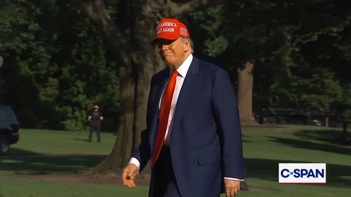 President Trump returned to the White House at 6:23pm ET.