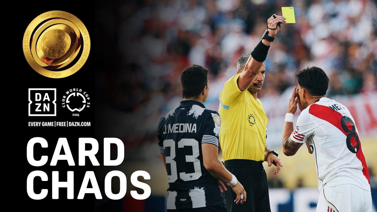 🟡 10 cards ‼️ 40 fouls Monterrey vs. River Plate got chippy... Watch the @FIFACWC | June 14 - July 13 | Every Game | Free | | #FIFACWC #TakeItToTheWorld #RIVCFM