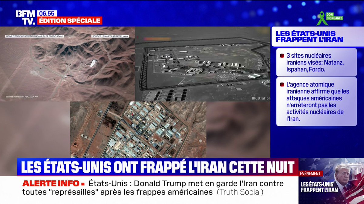 Israël-Iran: les États-Unis ont frappé l'Iran cette nuit