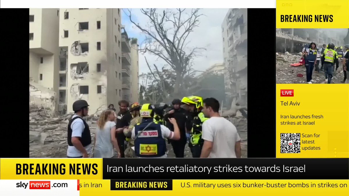 Latest pictures show the aftermath of Iranian strikes on Israel. Alistair Bunkall and Yalda Hakim report live from Jerusalem. Follow our live blog for more updates: 📺 Sky 501