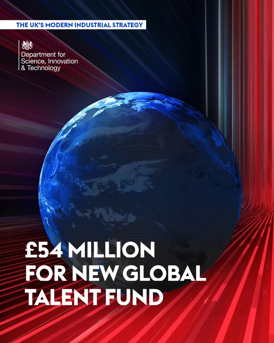 The Global Talent Fund will bring the world’s best scientists to the UK 🌐 Powering breakthroughs, boosting research, and growing our economy as part of the Plan for Change 🔬