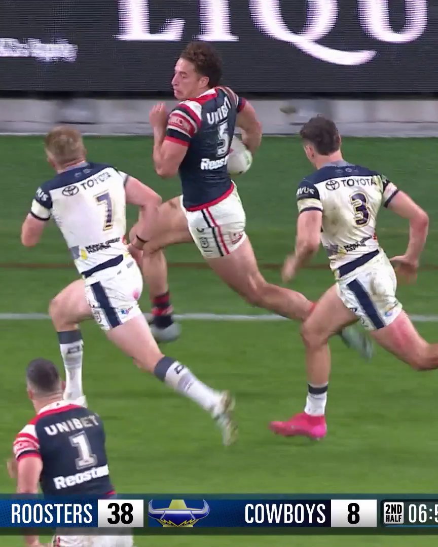 Roosters are on another level 🔥 #NRLRoostersCowboys