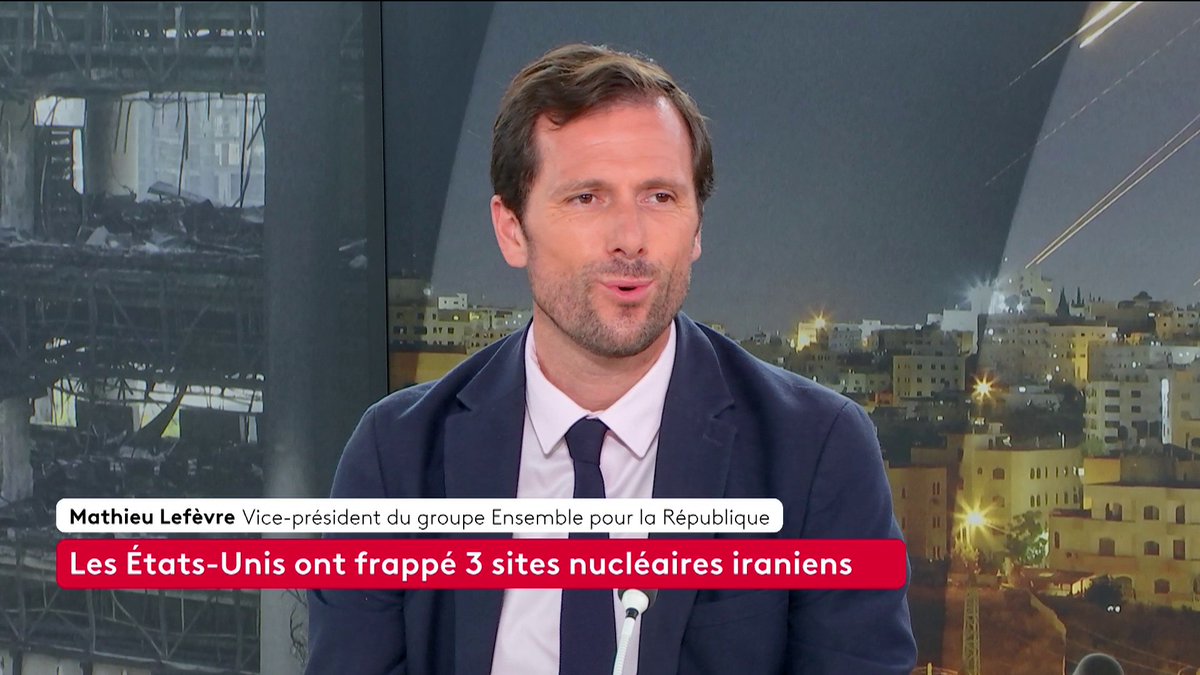 🔴 🗣 DIRECT - Frappes américaines sur l'Iran : "Il faut faire attention aux risques d'escalade qu'il peut y avoir dans ce conflit, surtout si notre allié américain s'en mêle", déclare Mathieu Lefèvre, vice-président du groupe Ensemble pour la République #franceinfo #canal16