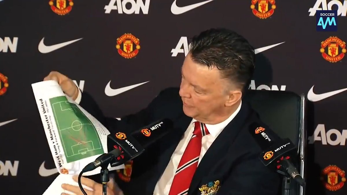Throwback to when Sam Allardyce accused Man United of being a long-ball team. Van Gaal come back at him with all the stats to prove him wrong. 🤣🤣