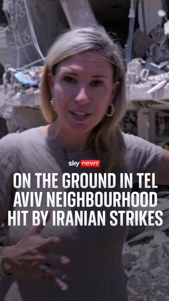 On the ground in a Tel Aviv neighbourhood hit by Iranian strikes. Cordelia Lynch says there is "huge damage" to homes in the area, and rescue teams are trying to clear away the debris.