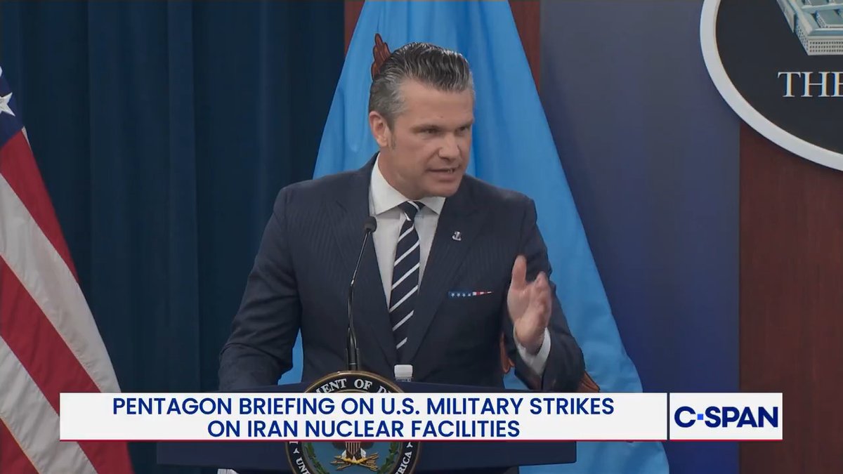 Defense Secretary Pete Hegseth (@SecDef): "We devastated the Iran nuclear program...Iran's nuclear ambitions have been obliterated."
