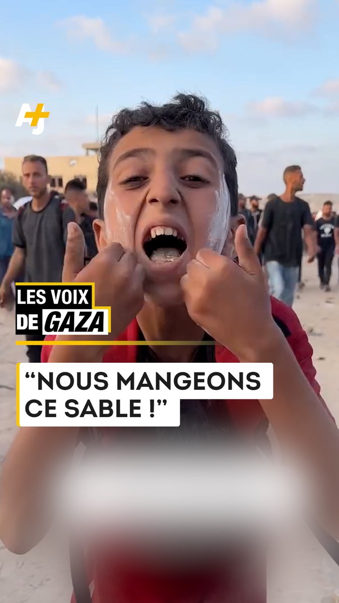 “Nous mangeons du sable à la place du pain !” À Gaza, un enfant palestinien mange du sable à cause de la pénurie de farine.