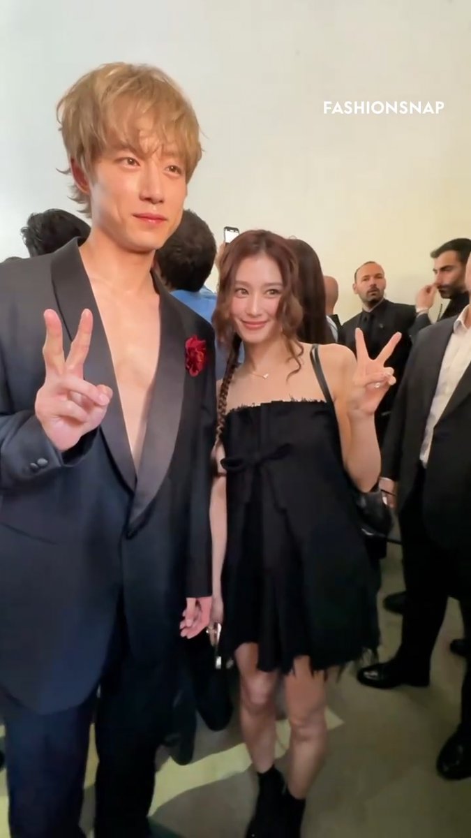 SANA and Kentaro Sakaguchi at the Prada show
