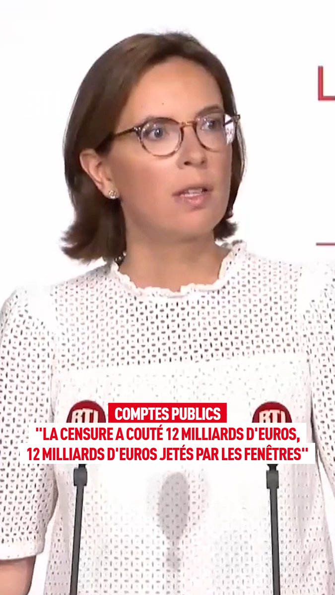 🔴🗣️"La censure a couté 12 milliards d'euros, 12 milliards d'euros jetés par les fenêtres" 🎙️ La ministre chargée des Comptes publics, Amélie de Montchalin dans #LeGrandJury Public Sénat Le Figaro M6 Info avec Olivier Bost Perrine Tarneaud Pauline Buisson et Carl Meeus
