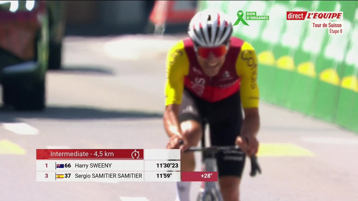 ⏱️ Dernier round sur le Tour de Suisse ! Tout va se jouer sur le contre-la-montre final. Vauquelin ou Almeida : qui va s’offrir la victoire finale ? 📺 À suivre en direct sur la chaîne L’Équipe #TourdeSuisse #lequipeVELO