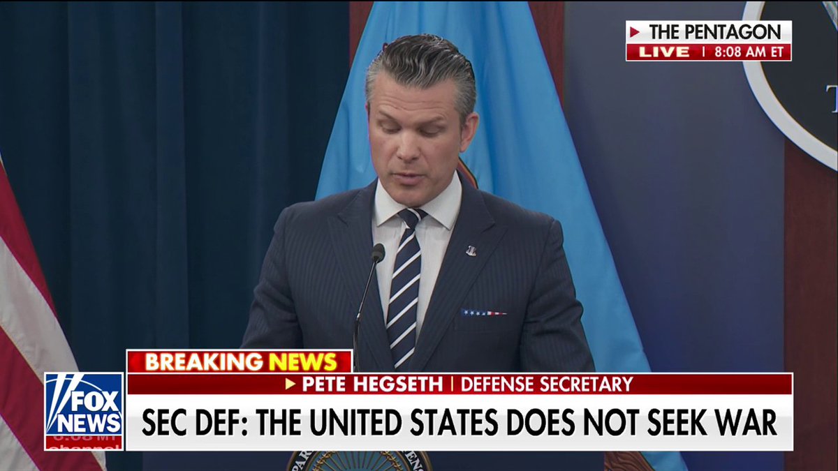 “No other military in the world could have done this.” — Gen. Dan "Razin" Caine The Joint Staff 🇺🇸 doesn’t hold back as he breaks down how Operation #MidnightHammer went off without a hitch.