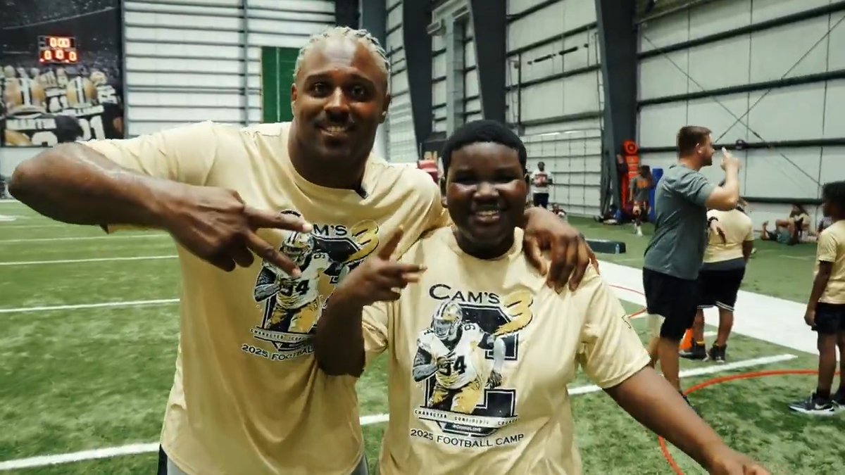 For the community. Cam Jordan hosts his seventh annual C3 Youth Football Camp! 🎥🏈