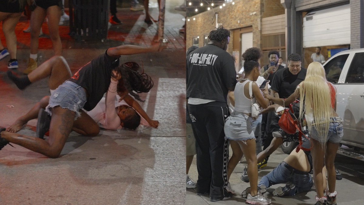 Fights break out Deep Ellum Dallas TX #fight 6-21-2025 #texas