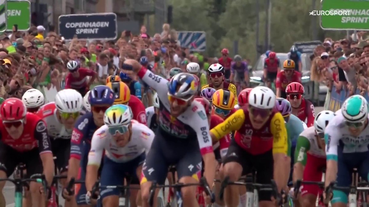 Jordi Meeus (Red Bull Bora hansgrohe) WINS the first edition of Copenhagen Sprint! 👏🇩🇪 Bloody hell, I thought the big man is in Tour de Suisse but I guess a flat circuit race is better than a mountain time trial LOL! 😂 #CPHSprint