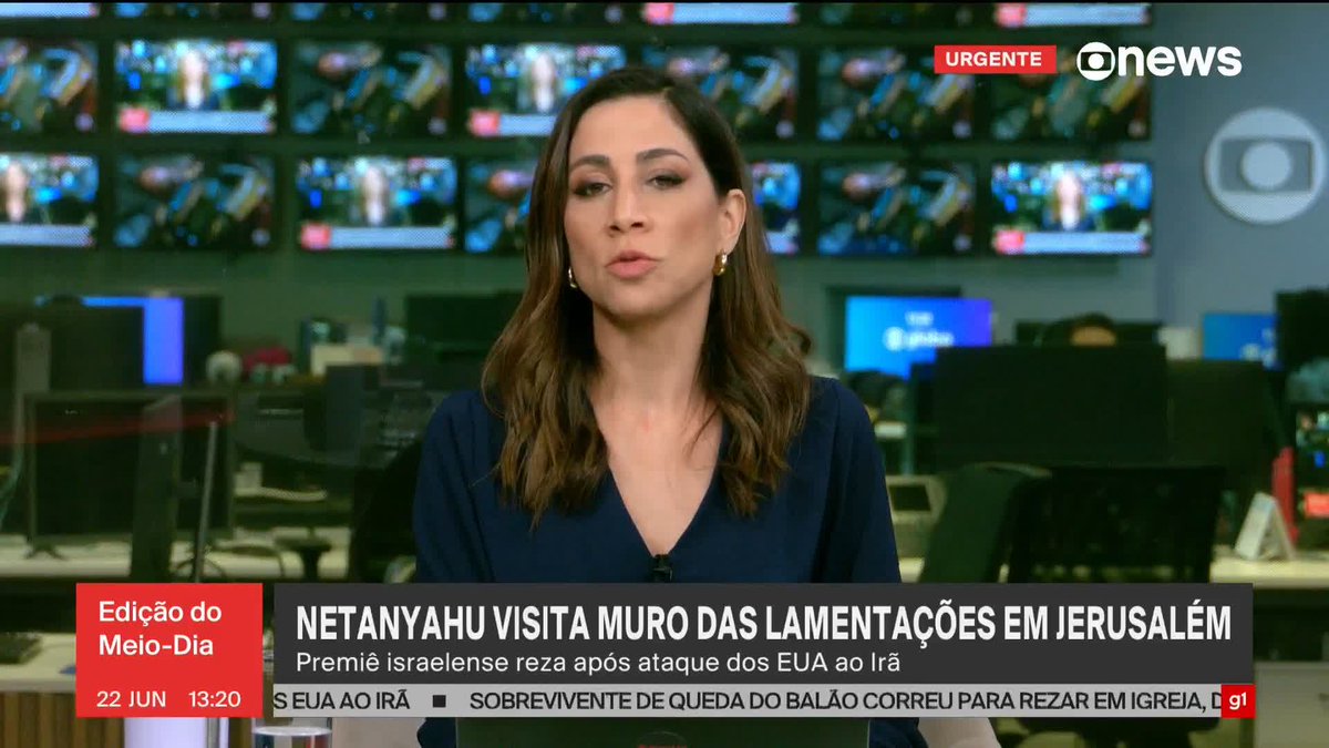 Netanyahu visita muro das lamentações em Jerusalém; premiê israelense reza após ataque dos EUA ao Irã. ➡ Assista na #GloboNews: