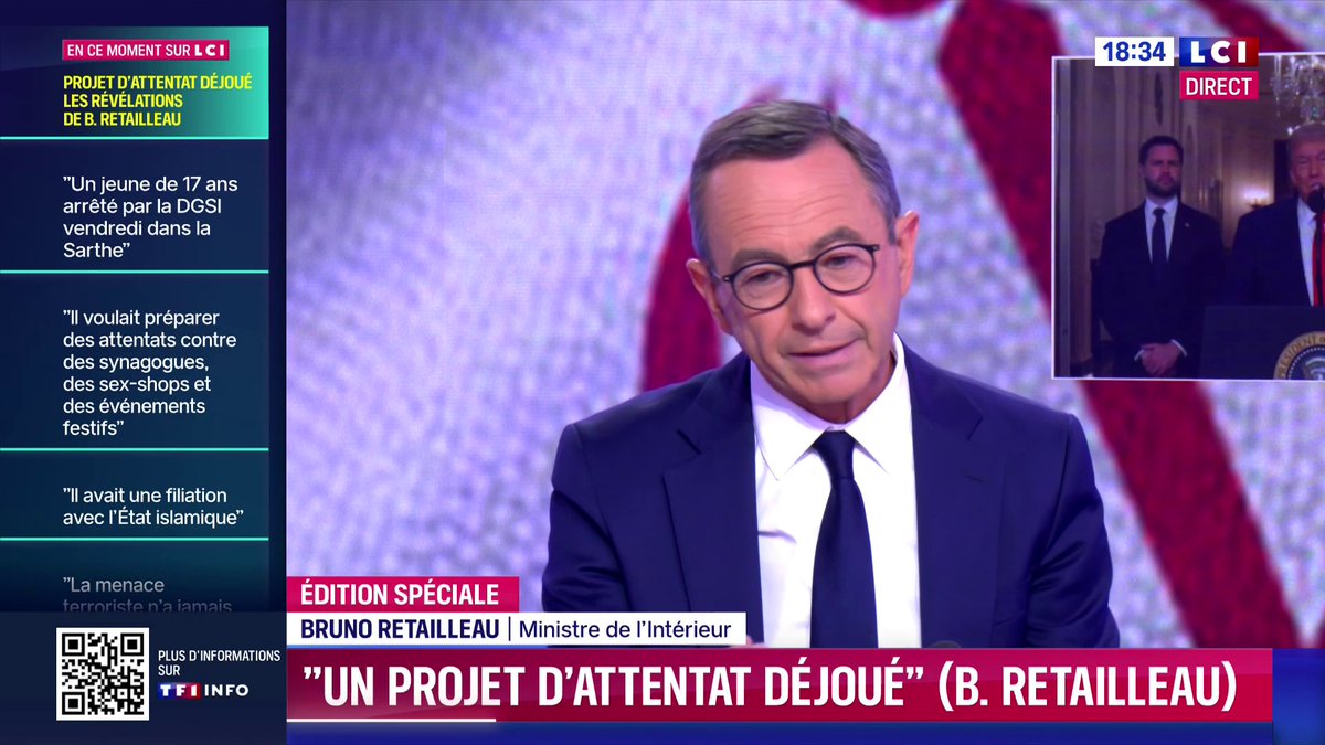 Islam : « Je suis très dur et je combats l'islamisme, mais ce n'est pas une foi, ni une religion, et je ne mélange pas les deux », affirme Bruno Retailleau ▶️ Darius Rochebin