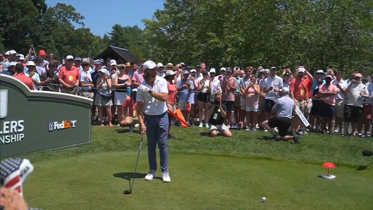 Your Travelers Championship leader is ready to tee off 💥 Is today the day Tommy Fleetwood secures his first-ever PGA Tour win? 🏆