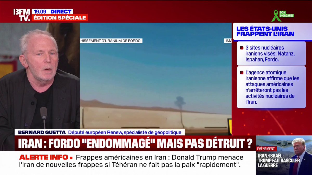 Frappes américaines en Iran: "Le régime iranien est considérablement affaibli", réagit Bernard Guetta, député européen Renew