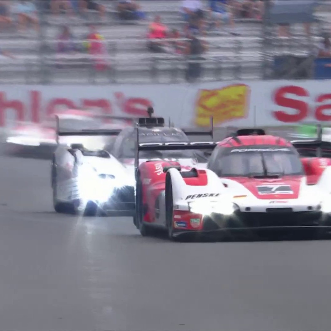 A TIGHT battle at Watkins Glen as Felipe Nasr and Louis Deletraz go side-by-side! 😲 📺 NBC &amp; Peacock | IMSA