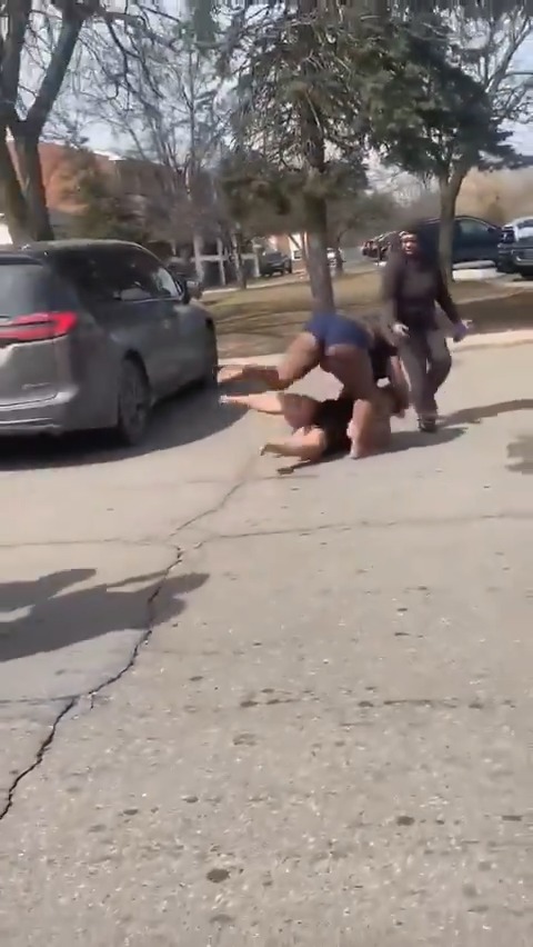 Not her trying to sneak and still get beat up 🤣