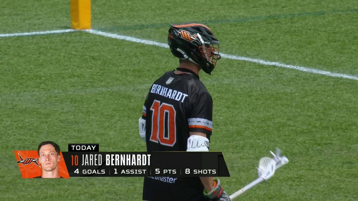 Jared Bernhardt has arrived 😤 The former NFL WR went off with four goals for the Denver Outlaws 😲