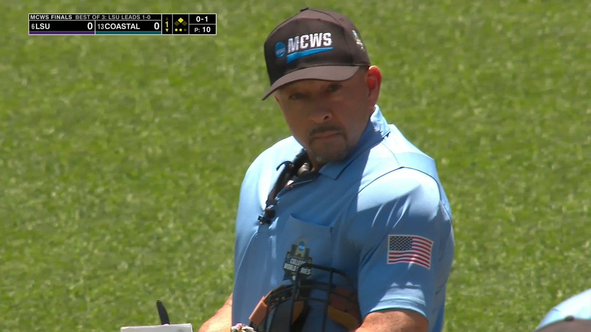 Coastal Carolina head coach, Kevin Schnall and first base coach Matt Schilling have been ejected from what could possibly be the last game of the MCWS finals 😱