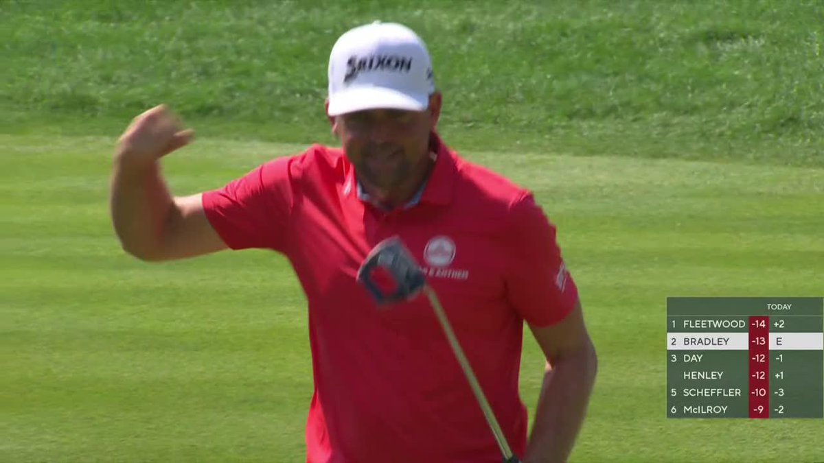 Keegan Bradley from 64 feet: