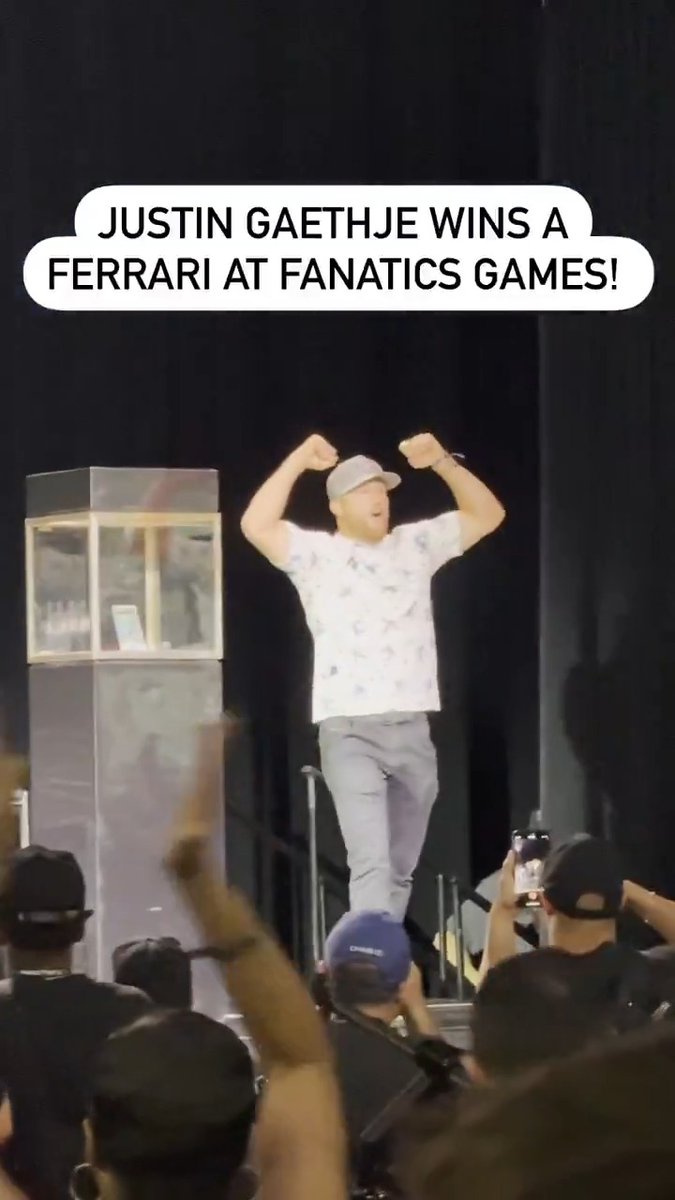 Justin Gaethje just won a Ferrari at the 2025 Fanatics Games!