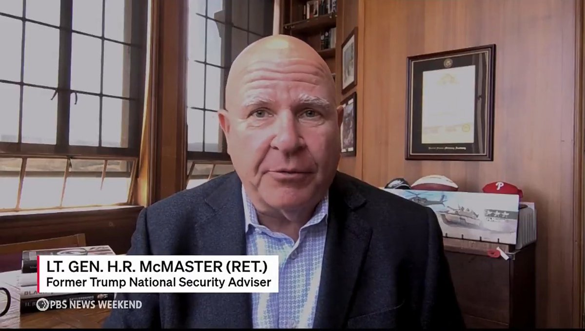 .John Yang: "What range of possible retaliation or response do you expect?" H.R. McMaster: "We know they have a worldwide terrorist network they could activate ... They could try to strike U.S. bases, U.S. personnel. I think they would really pay an extremely high price if they do that ... I think they will try to lash out any of these ways, in many of these ways, because of the ideology of the regime and its permanent hostility to the great state — you know, us, and Israel, who they are determined to wipe off the map."