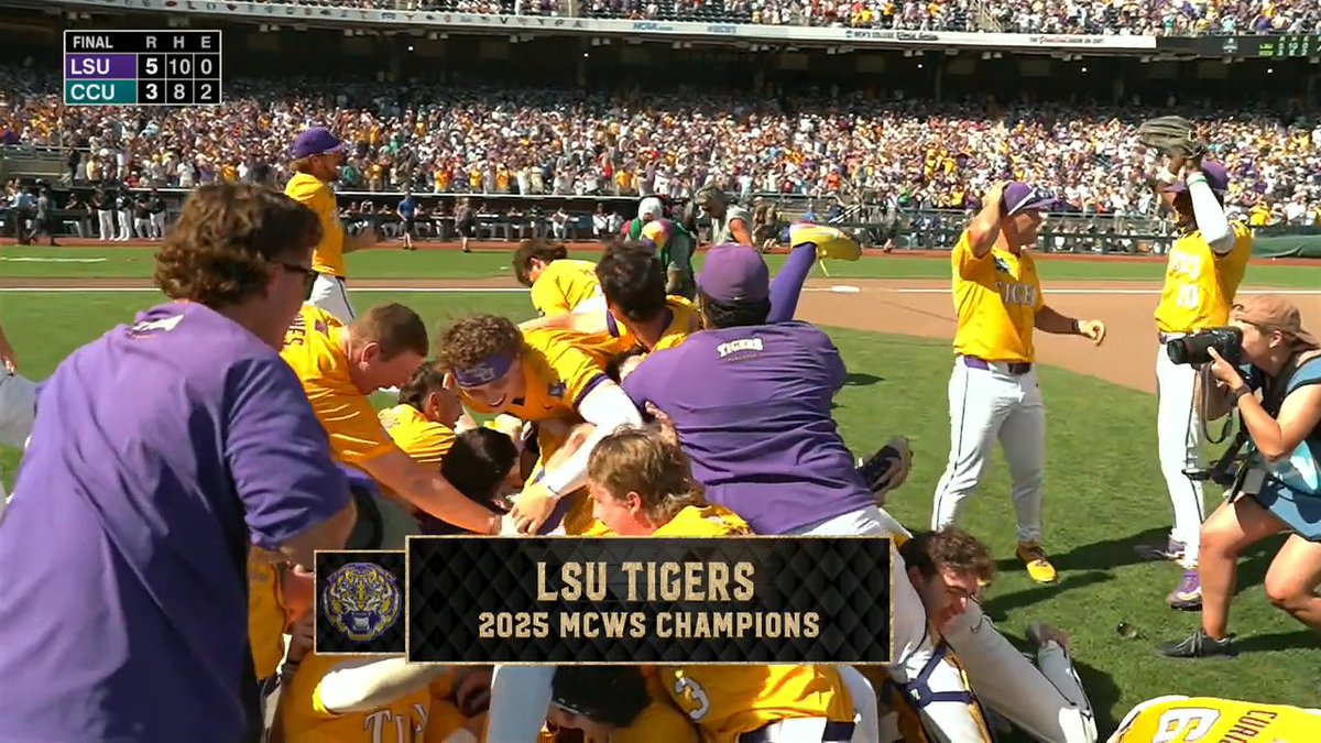 THE FINAL OUT THAT SECURED LSU AS THE MCWS CHAMPION 🏆
